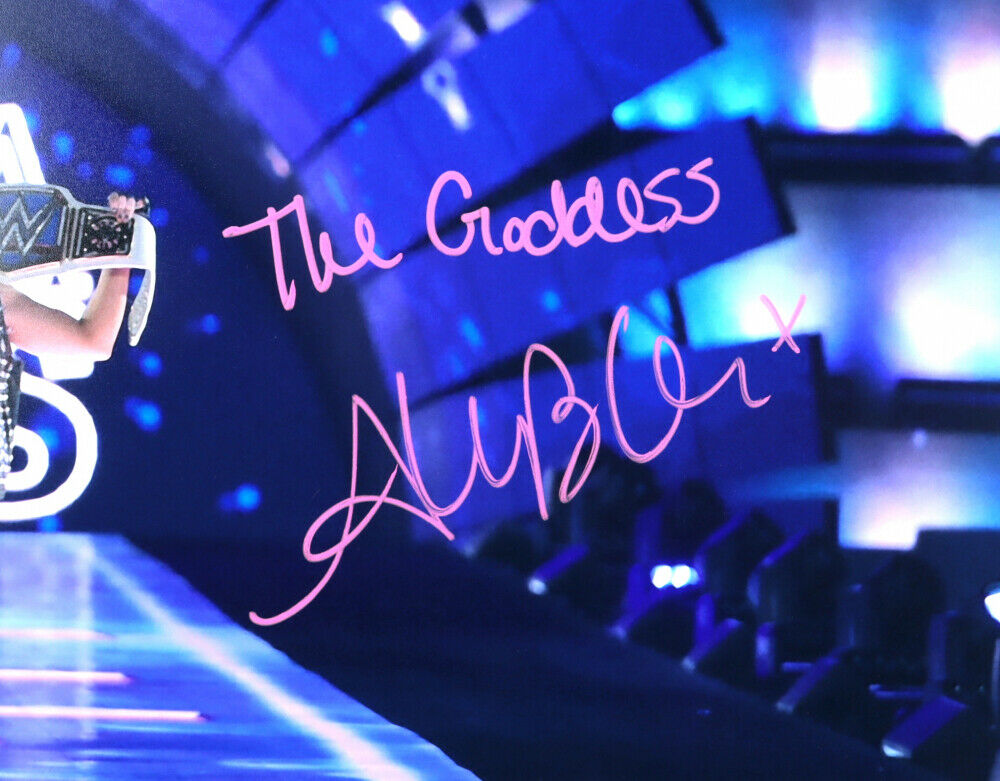 Alexa Bliss Signed WWE 22x26 Custom Framed Photo Display Inscribed "The Goddess" (Beckett) at PristineAuction.com Alexa Bliss Signed WWE 22x26 Custom Framed Photo Display Inscribed "The Goddess" (Beckett) at PristineAuction.com