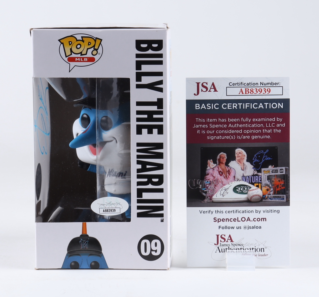 Kahlil Watson Signed Marlins #09 Billy the Marlin Funko Pop! Vinyl Figure (JSA) at PristineAuction.com Kahlil Watson Signed Marlins #09 Billy the Marlin Funko Pop! Vinyl Figure (JSA) at PristineAuction.com