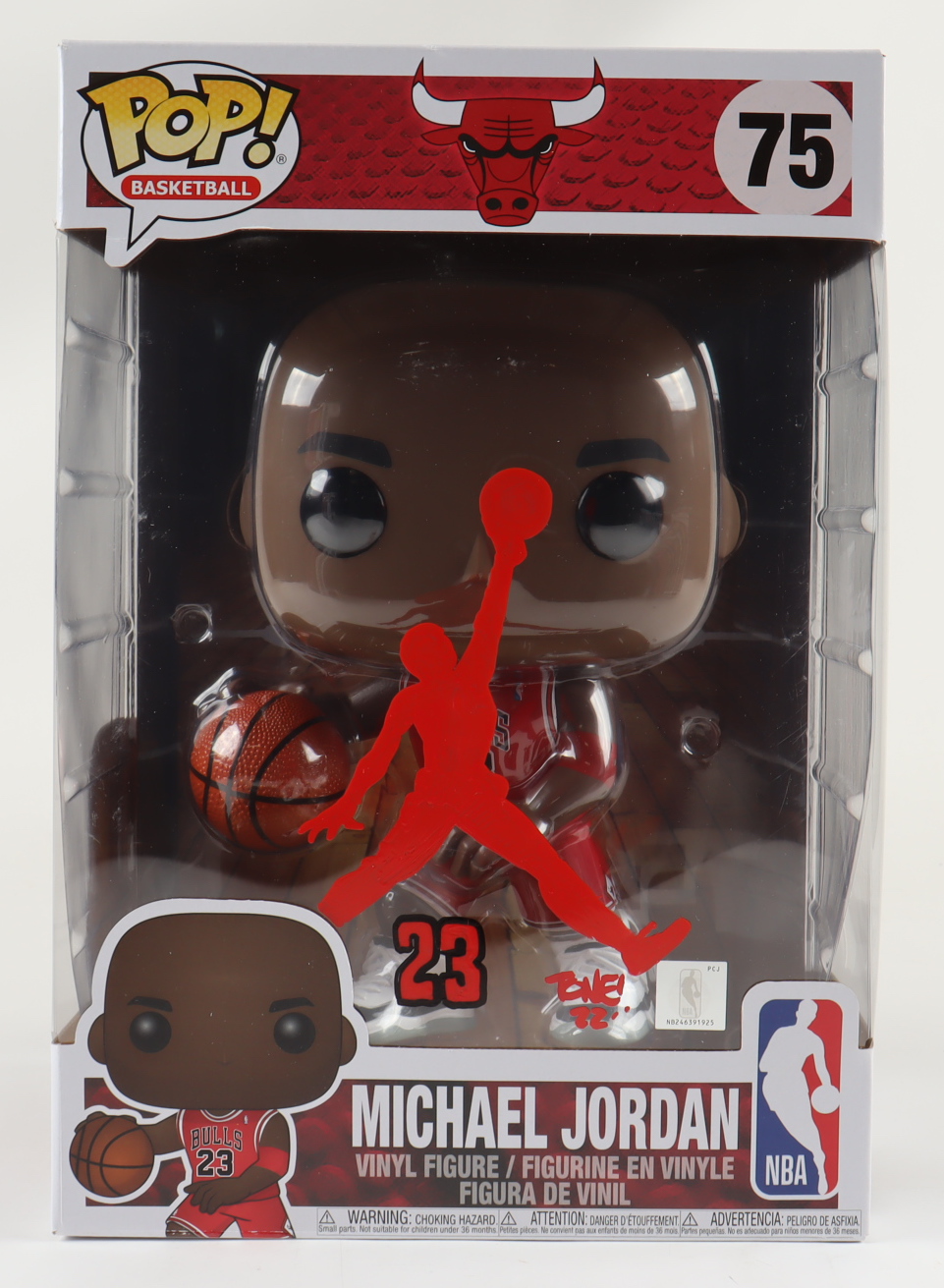 Tone Rodriguez Signed Bulls #75 Michael Jordan Jumbo 10