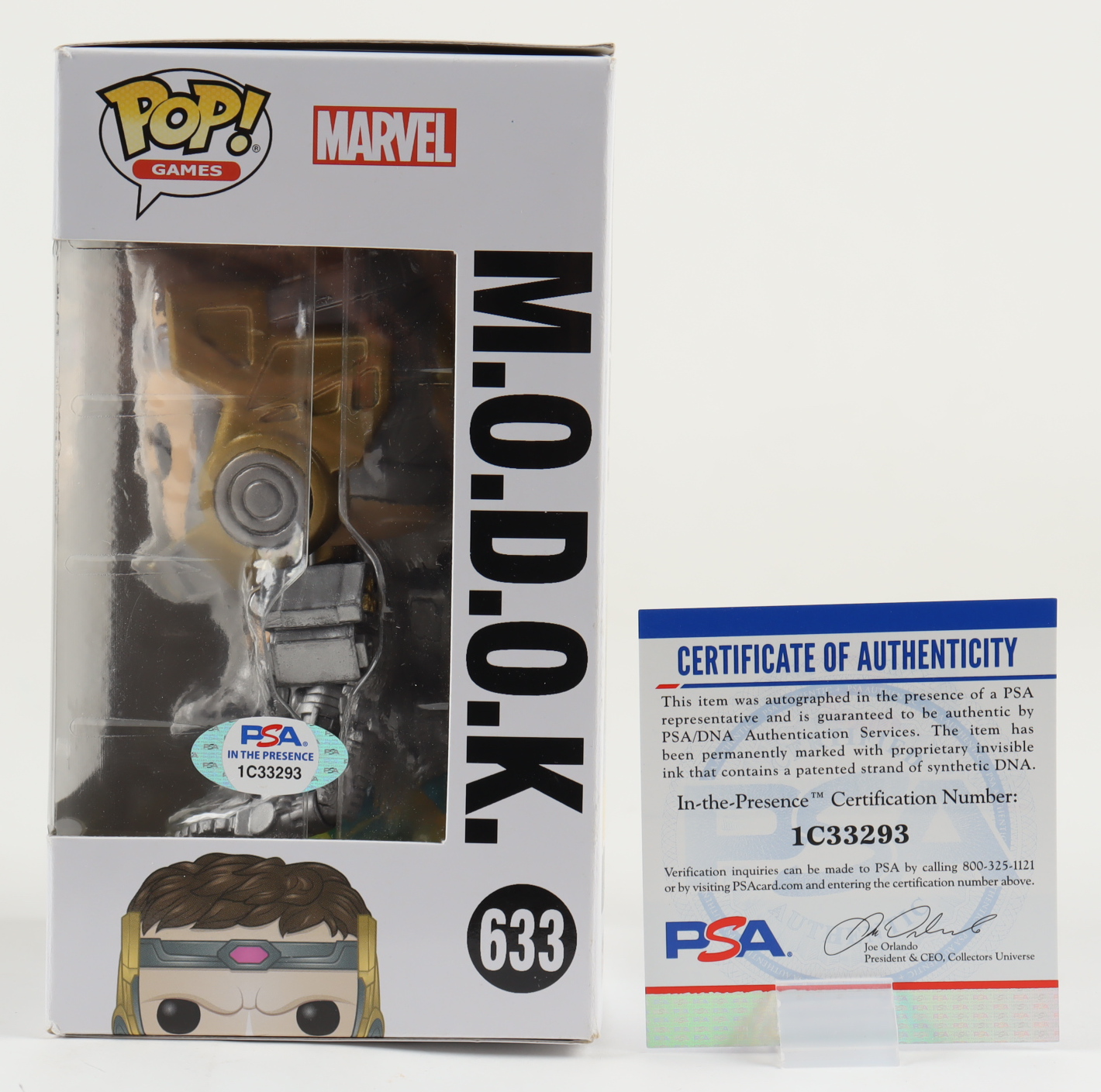 Charlie Adler Signed "Marvel Avengers" #633 Gamerverse M.O.D.O.K. Funko Pop! Vinyl Bobble-Head Figure Inscribed "Modok" (PSA) at PristineAuction.com Charlie Adler Signed "Marvel Avengers" #633 Gamerverse M.O.D.O.K. Funko Pop! Vinyl Bobble-Head Figure Inscribed "Modok" (PSA) at PristineAuction.com