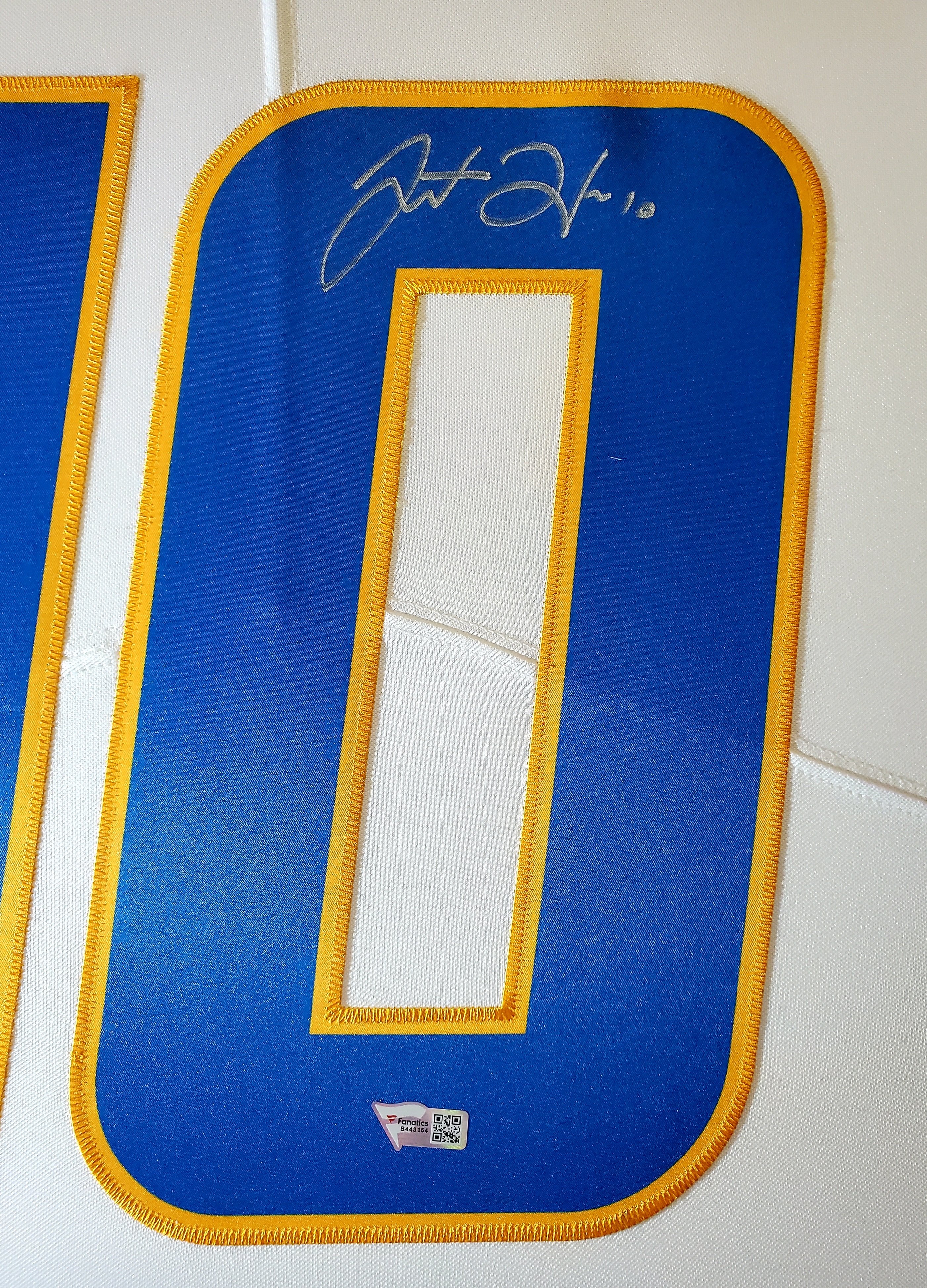 Justin Herbert Signed Chargers 33x42 Custom Framed LED-Backlit Jersey Display with 2020 Panini Playbook #103 RC & 2020 Panini Mosaic #263 DEB (Panini & PSA 10) at PristineAuction.com Justin Herbert Signed Chargers 33x42 Custom Framed LED-Backlit Jersey Display with 2020 Panini Playbook #103 RC & 2020 Panini Mosaic #263 DEB (Panini & PSA 10) at PristineAuction.com