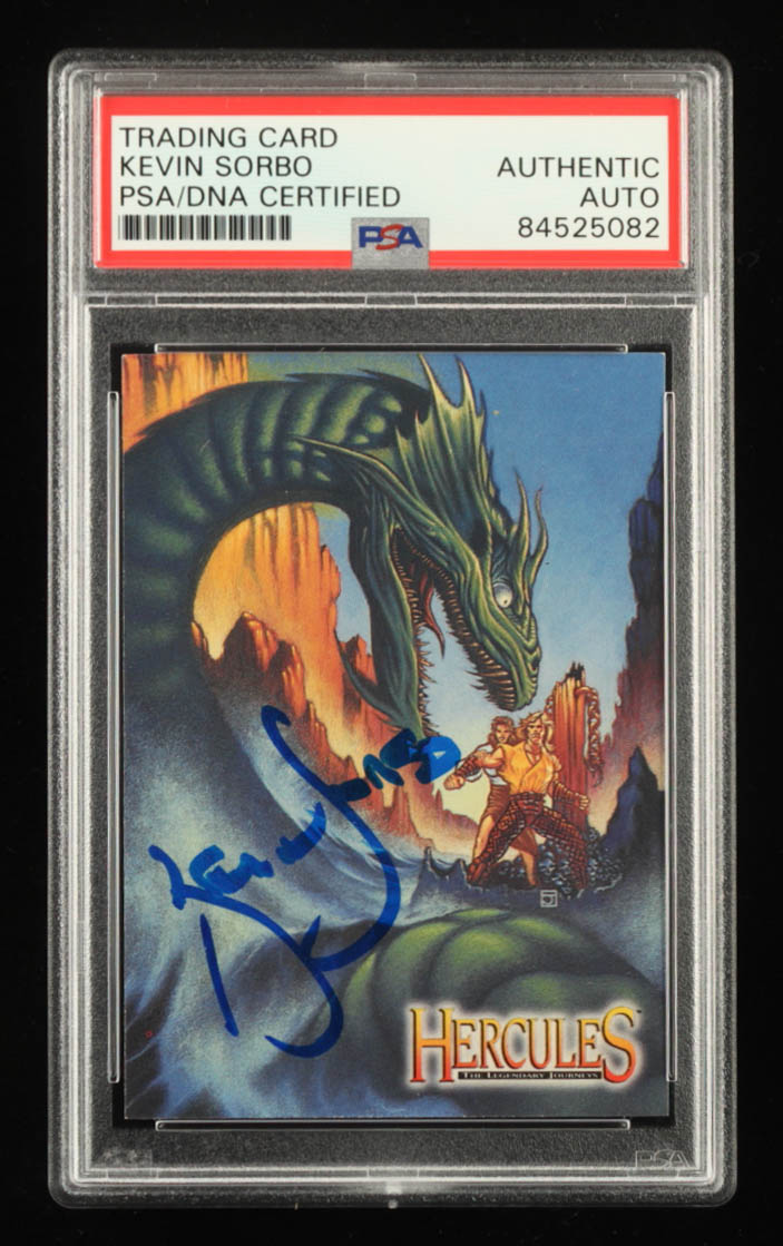 Kevin Sorbo Signed 1996 Hercules The Legendary Journeys #74 Hercules vs. The Sea Monster (PSA) at PristineAuction.com Kevin Sorbo Signed 1996 Hercules The Legendary Journeys #74 Hercules vs. The Sea Monster (PSA) at PristineAuction.com