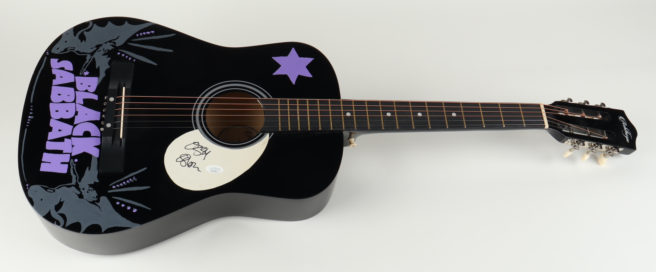 Ozzy Osbourne Signed Custom Painted Acoustic Guitar (JSA) at PristineAuction.com Ozzy Osbourne Signed Custom Painted Acoustic Guitar (JSA) at PristineAuction.com