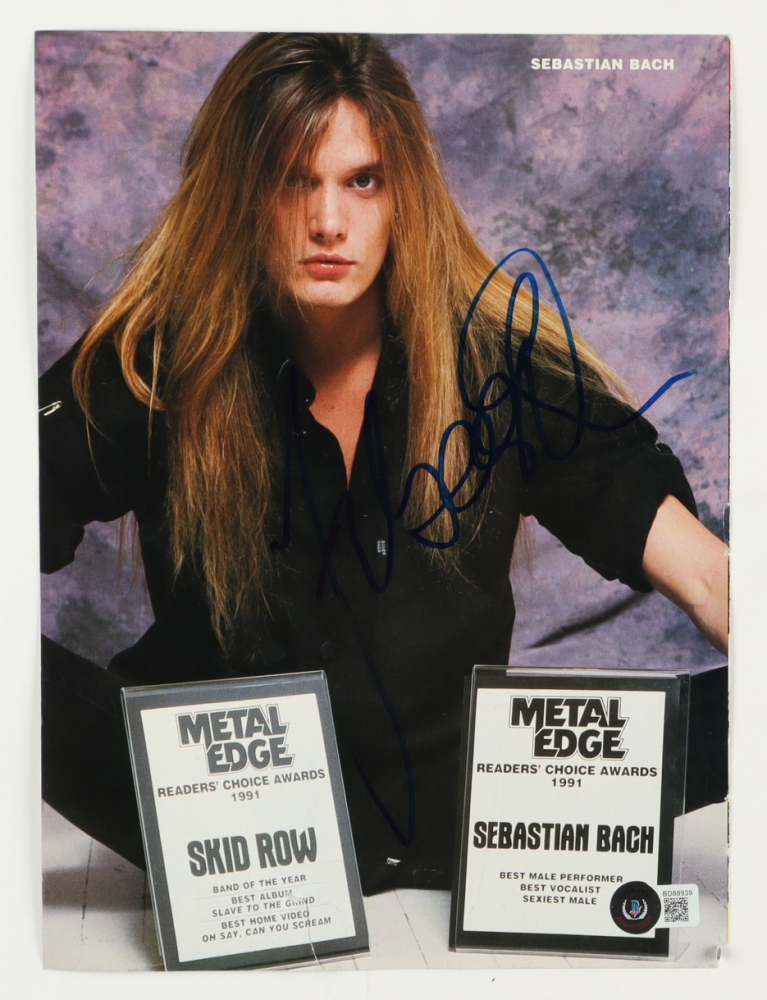 Sebastian Bach Signed 8x10 Magazine Cutout (Beckett) | Pristine Auction