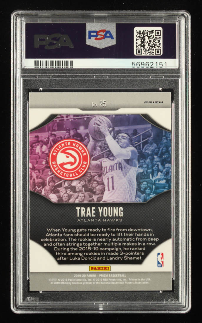 Trae Young 2019-20 Panini Prizm Fireworks Fast Break #25 (PSA 10) at PristineAuction.com Trae Young 2019-20 Panini Prizm Fireworks Fast Break #25 (PSA 10) at PristineAuction.com