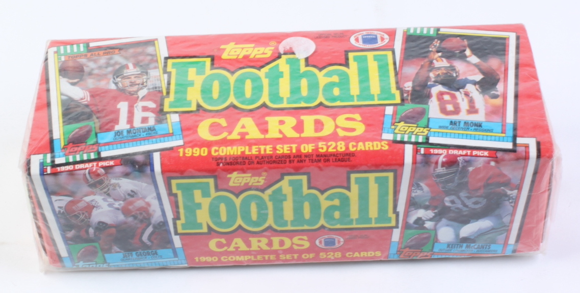 1990 Topps Football Complete Set of (528) Cards with Joe Montana #13, John Elway #37, Dan Marino #323, Barry Sanders #352 at PristineAuction.com 1990 Topps Football Complete Set of (528) Cards with Joe Montana #13, John Elway #37, Dan Marino #323, Barry Sanders #352 at PristineAuction.com