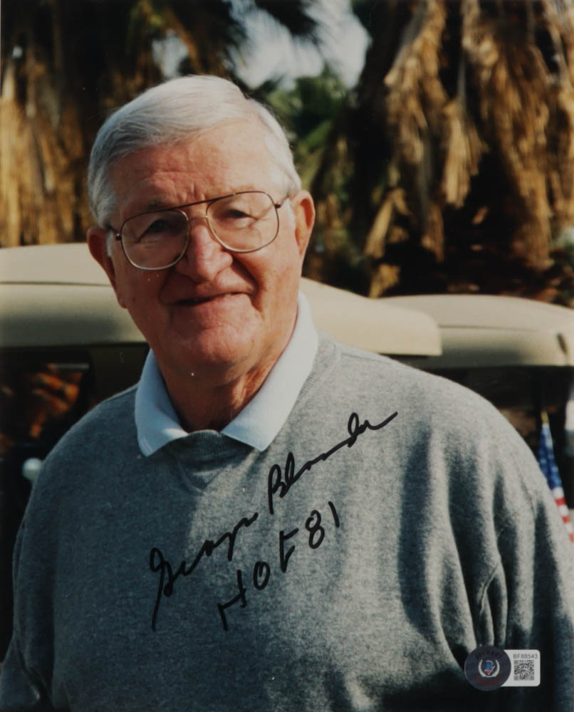 George Blanda Signed 8x10 Photo Inscribed "HOF 81" (Beckett) at PristineAuction.com George Blanda Signed 8x10 Photo Inscribed "HOF 81" (Beckett) at PristineAuction.com