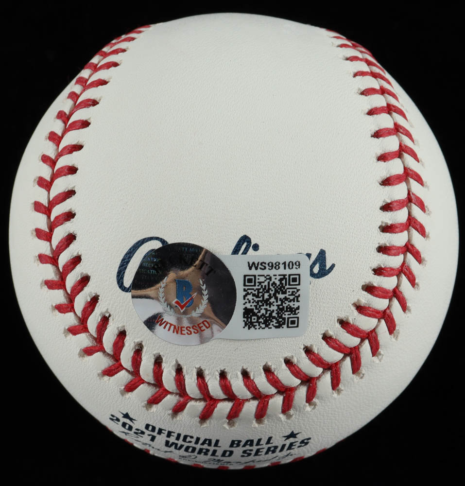 Austin Riley Signed Austin Riley Signed 2021 World Series Logo Baseball (Beckett ...