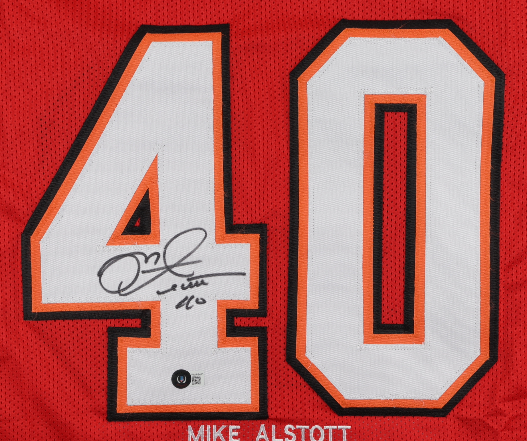 Mike Alstott Signed Career Highlight Stat Jersey (Beckett) at PristineAuction.com Mike Alstott Signed Career Highlight Stat Jersey (Beckett) at PristineAuction.com