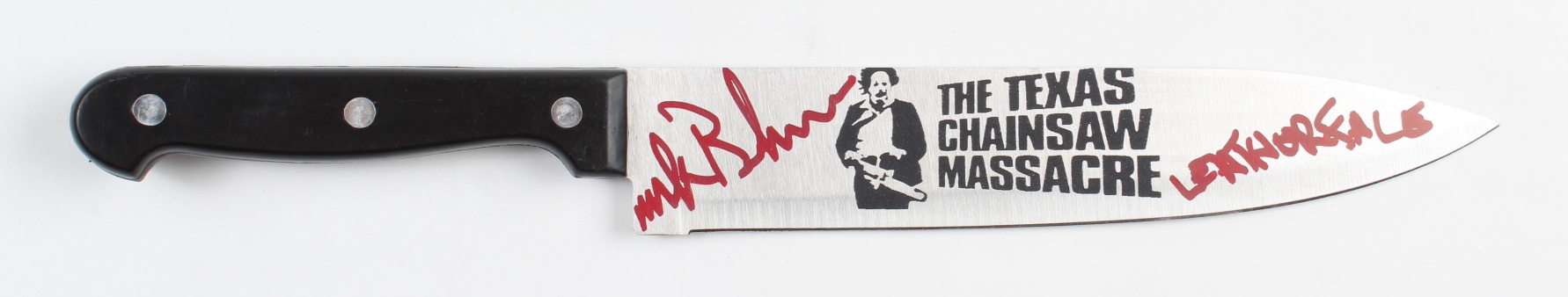 Mark Burnham Signed "Texas Chainsaw Massacre" Knife Inscribed "Leatherface" (JSA) at PristineAuction.com Mark Burnham Signed "Texas Chainsaw Massacre" Knife Inscribed "Leatherface" (JSA) at PristineAuction.com