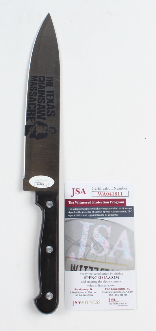 Mark Burnham Signed "Texas Chainsaw Massacre" Knife Inscribed "Leatherface" (JSA) at PristineAuction.com Mark Burnham Signed "Texas Chainsaw Massacre" Knife Inscribed "Leatherface" (JSA) at PristineAuction.com