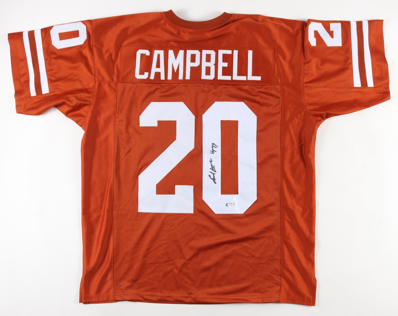 Earl Campbell Signed Jersey " HT 77" (PSA) at PristineAuction.com Earl Campbell Signed Jersey " HT 77" (PSA) at PristineAuction.com