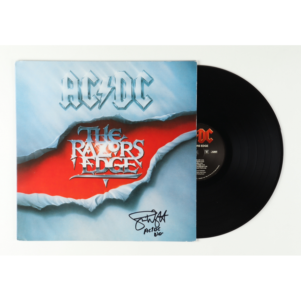 Simon Wright Signed AC/DC "The Razors Edge" Vinyl Record Album