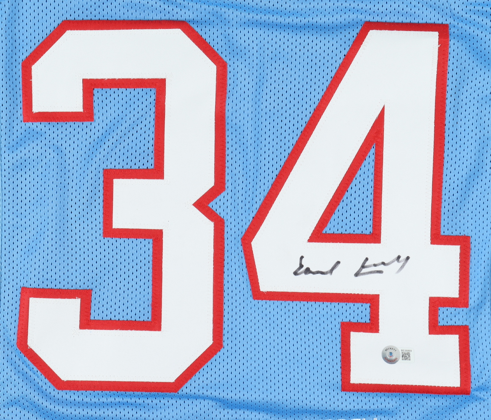 Earl Campbell Signed Career Highlight Stat Jersey (Beckett) at PristineAuction.com Earl Campbell Signed Career Highlight Stat Jersey (Beckett) at PristineAuction.com