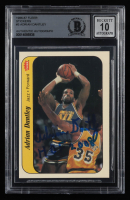 Adrian Dantley Signed 1986-87 Fleer Stickers #3 Inscribed "HOF 2008" (BGS | Auto 10) at PristineAuction.com