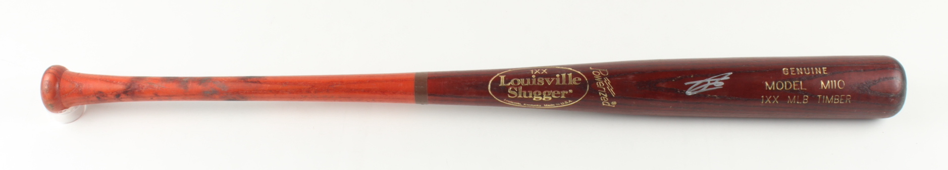 Julio Rodriguez Signed Game-Used Louisville Slugger Model M110 1XX MLB Timber Baseball Bat (JSA) at PristineAuction.com Julio Rodriguez Signed Game-Used Louisville Slugger Model M110 1XX MLB Timber Baseball Bat (JSA) at PristineAuction.com