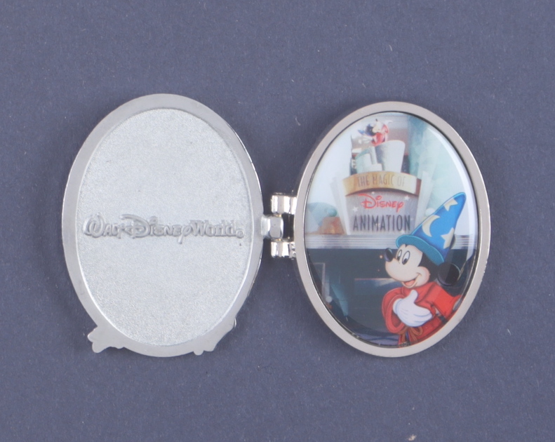 Mickey Mouse "The Sorcerer's Apprentice" 13x14 Custom Framed Animation Cel Display with Mickey Mouse Pin at PristineAuction.com Mickey Mouse "The Sorcerer's Apprentice" 13x14 Custom Framed Animation Cel Display with Mickey Mouse Pin at PristineAuction.com