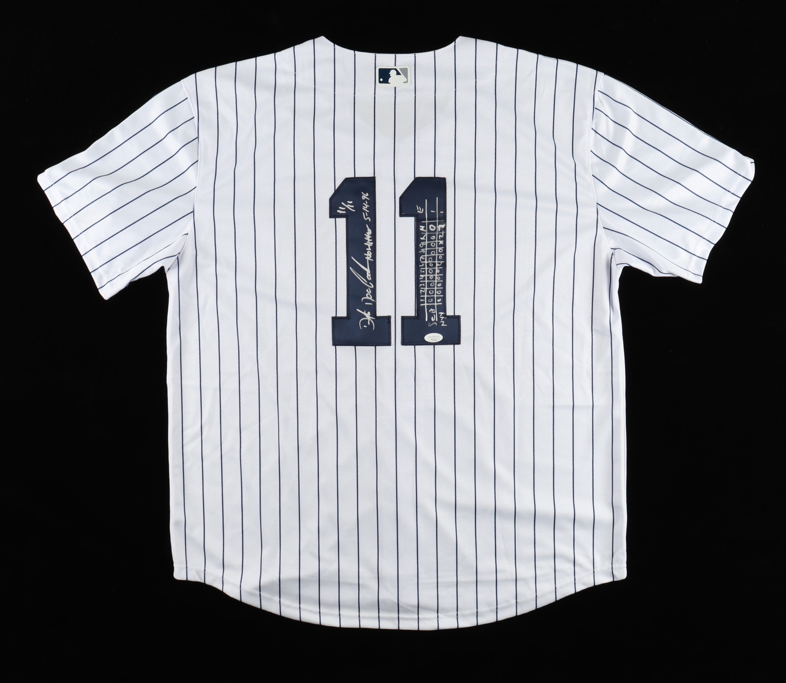Dwight "Doc" Gooden Signed Yankees Jersey Inscribed "1/11", "No Hitter 5-14-96" with Hand-Drawn Scorecard (JSA) at PristineAuction.com Dwight "Doc" Gooden Signed Yankees Jersey Inscribed "1/11", "No Hitter 5-14-96" with Hand-Drawn Scorecard (JSA) at PristineAuction.com