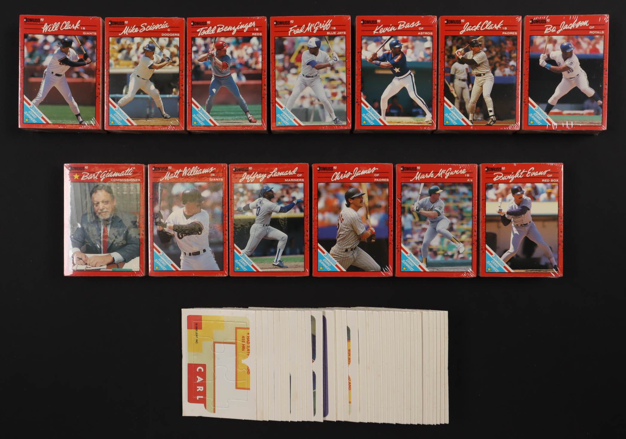 1990 Donruss Baseball Puzzle & Cards Box Complete Set of (728) Cards with Sammy Sosa #489 RC, Bernie Willams #689 RC, Nolan Ryan #166, Curt Schilling #667 at PristineAuction.com 1990 Donruss Baseball Puzzle & Cards Box Complete Set of (728) Cards with Sammy Sosa #489 RC, Bernie Willams #689 RC, Nolan Ryan #166, Curt Schilling #667 at PristineAuction.com