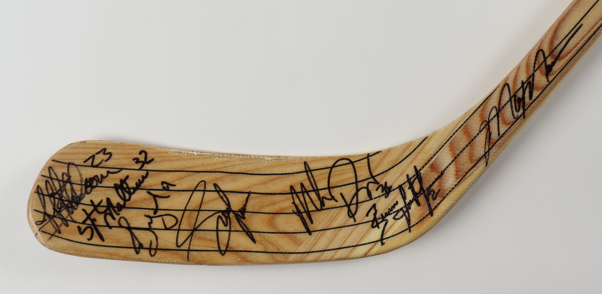 Rangers Sherwood Hockey Stick Signed by (7) with Alexi Kovalev, Stephane Matteau, Jeff Beukeboom, Mark Messier, Mike Richter, Adam Graves, Brian Leetch (JSA) at PristineAuction.com Rangers Sherwood Hockey Stick Signed by (7) with Alexi Kovalev, Stephane Matteau, Jeff Beukeboom, Mark Messier, Mike Richter, Adam Graves, Brian Leetch (JSA) at PristineAuction.com