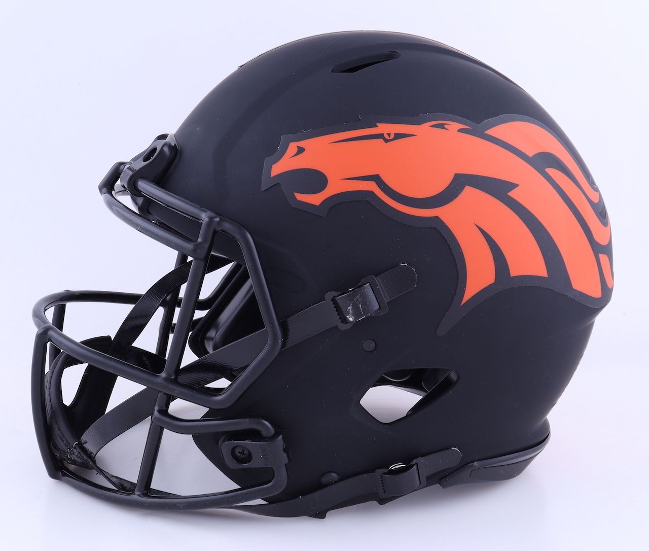 Jake "Snake" Plummer Signed Broncos Full-Size Authentic On-Field Eclipse Alternate Speed Helmet (Beckett) at PristineAuction.com Jake "Snake" Plummer Signed Broncos Full-Size Authentic On-Field Eclipse Alternate Speed Helmet (Beckett) at PristineAuction.com