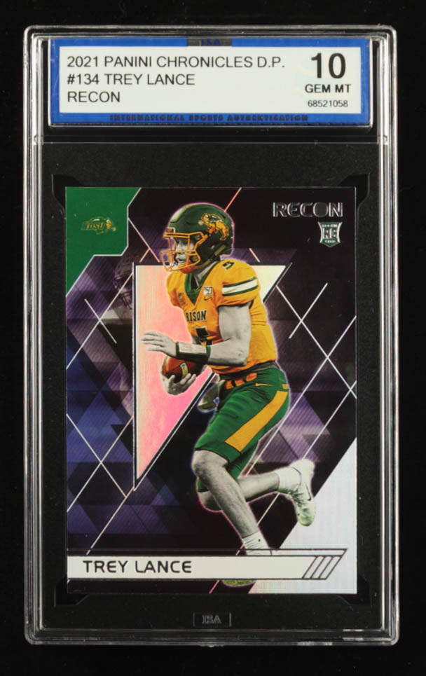 Trey Lance 2021 Panini Chronicles Draft Picks Recon #134 RC (ISA 10) at PristineAuction.com Trey Lance 2021 Panini Chronicles Draft Picks Recon #134 RC (ISA 10) at PristineAuction.com