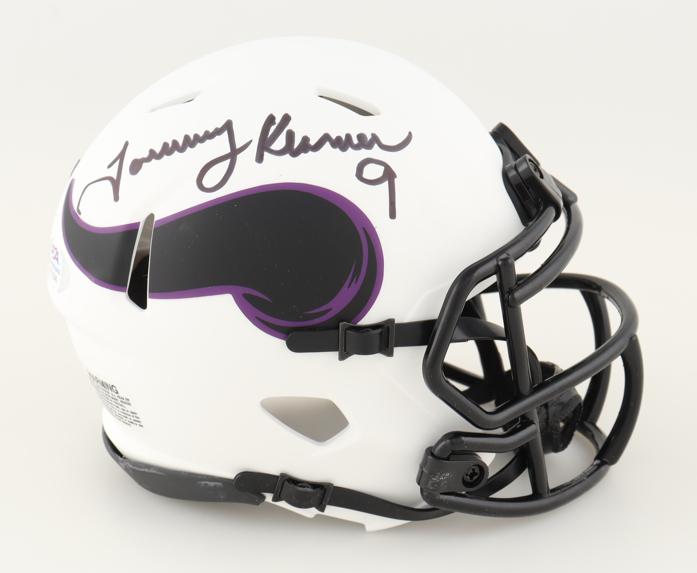 Tommy Kramer Signed Vikings Lunar Eclipse Alternate Speed Mini Helmet (PSA) at PristineAuction.com Tommy Kramer Signed Vikings Lunar Eclipse Alternate Speed Mini Helmet (PSA) at PristineAuction.com