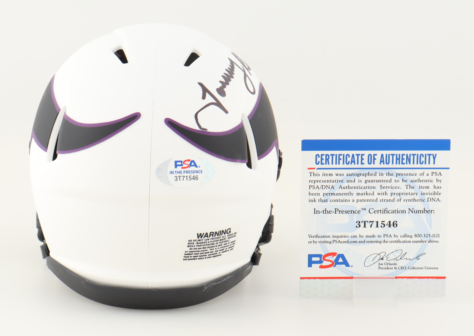 Tommy Kramer Signed Vikings Lunar Eclipse Alternate Speed Mini Helmet (PSA) at PristineAuction.com Tommy Kramer Signed Vikings Lunar Eclipse Alternate Speed Mini Helmet (PSA) at PristineAuction.com