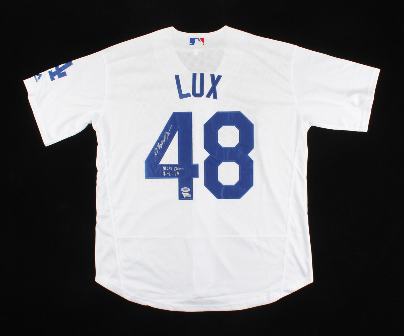 Gavin Lux Signed Jersey Inscribed "MLB Debut 9-2-19" (PSA & Fanatics) at PristineAuction.com Gavin Lux Signed Jersey Inscribed "MLB Debut 9-2-19" (PSA & Fanatics) at PristineAuction.com