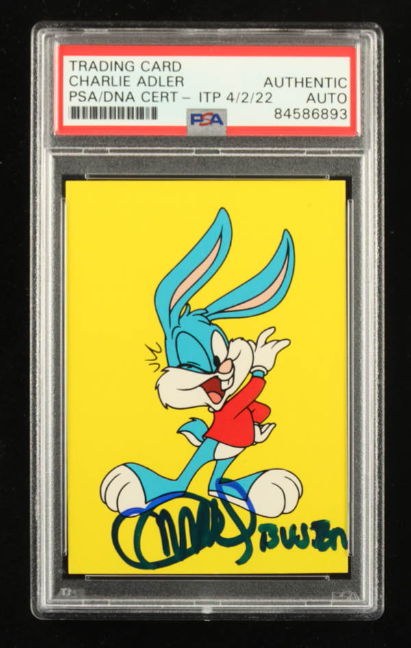 Charlie Adler Signed Buster Bunny 1994 Tiny Toon Adventures Stand-Ups #52 Inscribed "Buster" (PSA) at PristineAuction.com Charlie Adler Signed Buster Bunny 1994 Tiny Toon Adventures Stand-Ups #52 Inscribed "Buster" (PSA) at PristineAuction.com