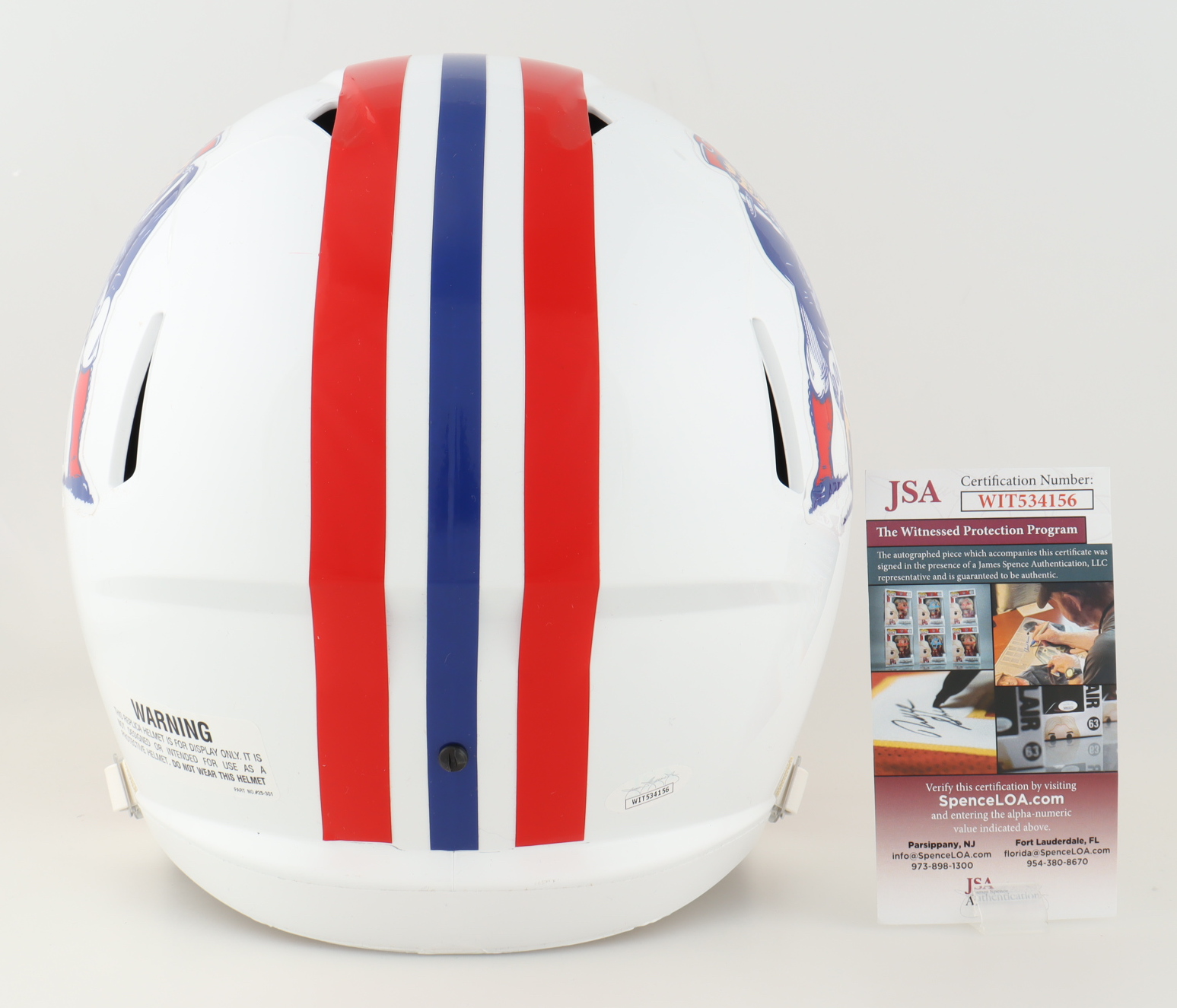 J.C. Jackson Signed Full-Size Patriots Throwback Logo Speed Helmet Inscribed "SB Champs" (JSA) at PristineAuction.com J.C. Jackson Signed Full-Size Patriots Throwback Logo Speed Helmet Inscribed "SB Champs" (JSA) at PristineAuction.com