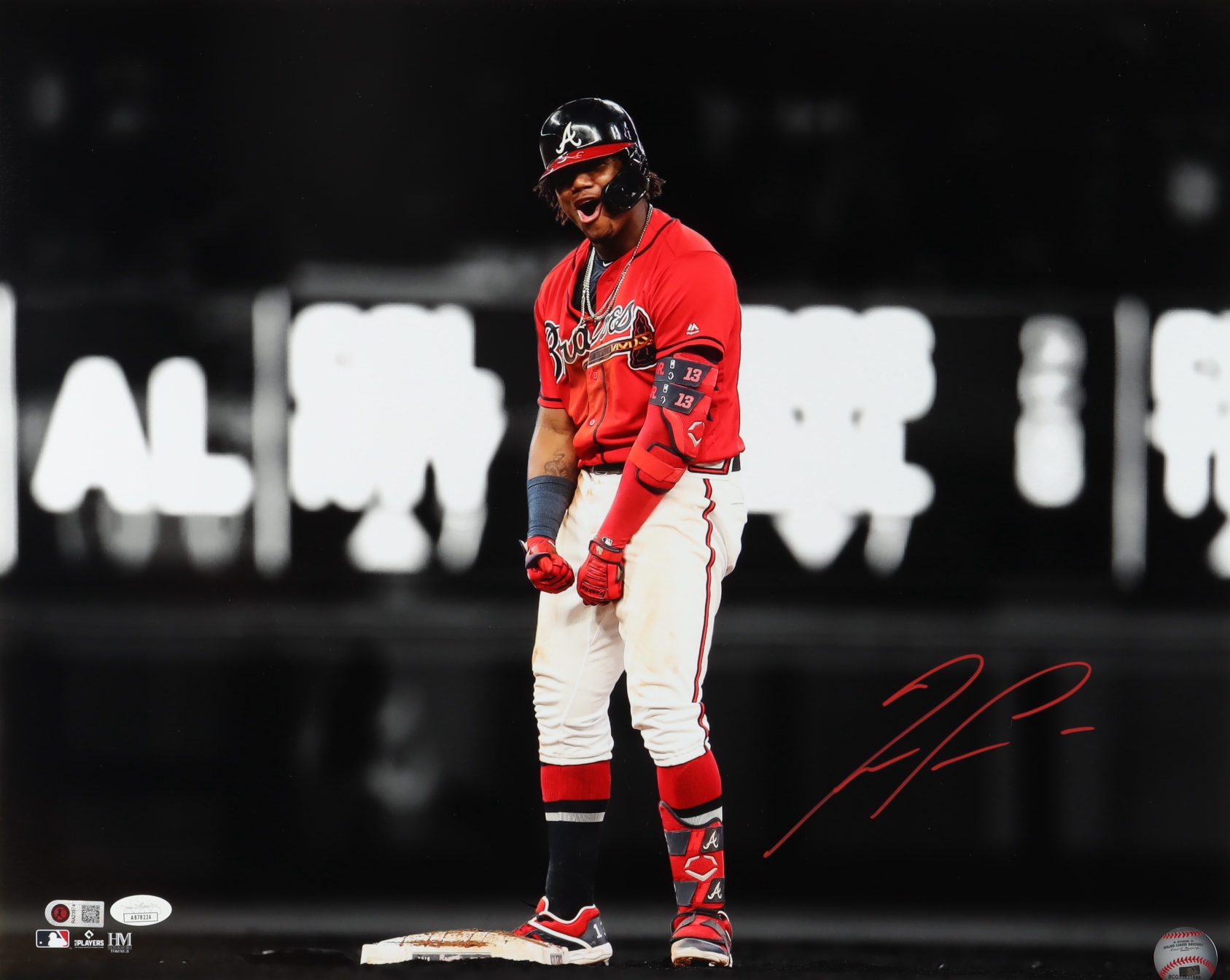 Ronald Acuna Jr. Signed Braves 16x20 Photo (JSA & Acuna Jr.) at PristineAuction.com Ronald Acuna Jr. Signed Braves 16x20 Photo (JSA & Acuna Jr.) at PristineAuction.com