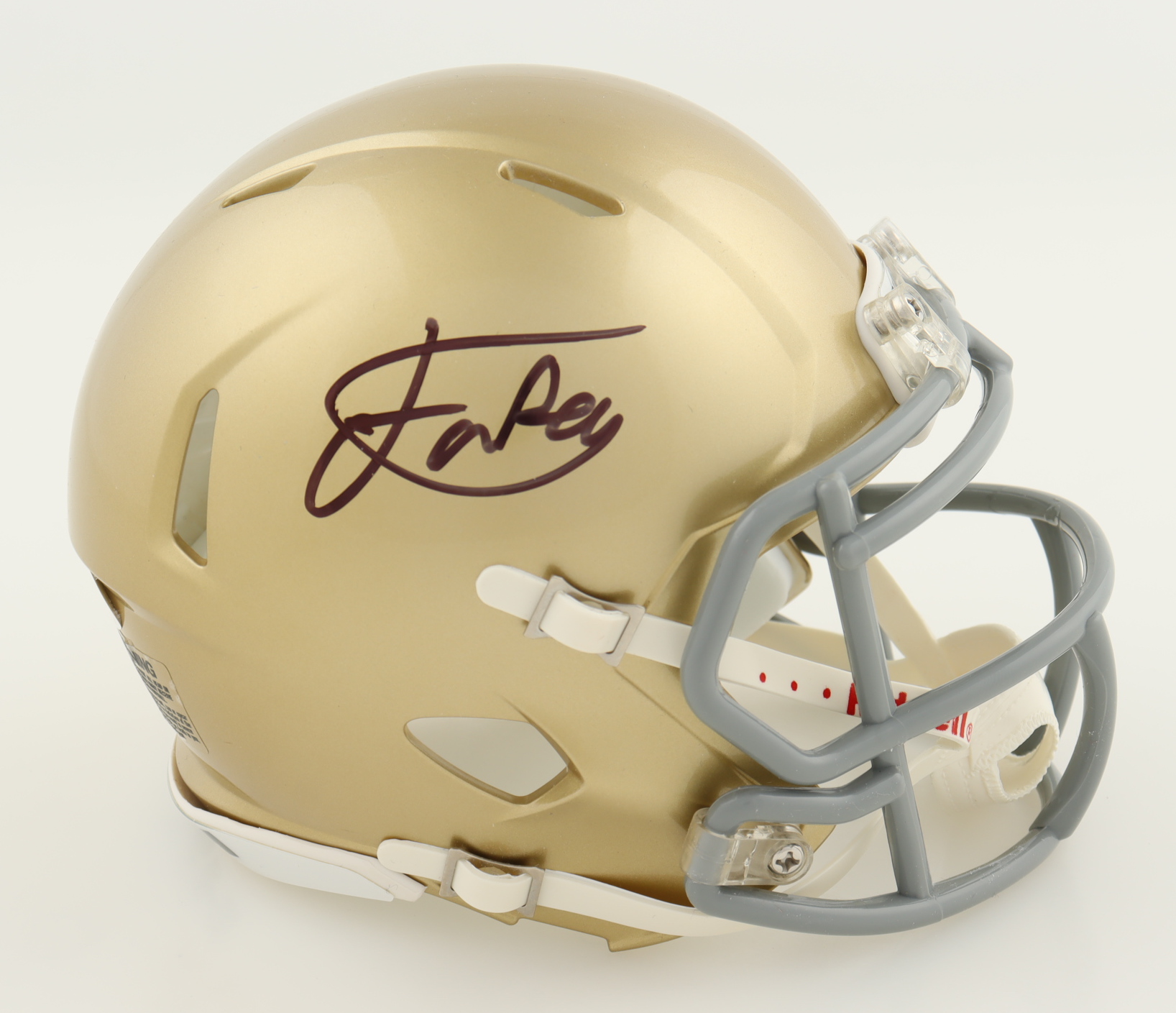 Isaiah Foskey Signed Notre Dame Fighting Irish Speed Mini Helmet (JSA) at PristineAuction.com Isaiah Foskey Signed Notre Dame Fighting Irish Speed Mini Helmet (JSA) at PristineAuction.com