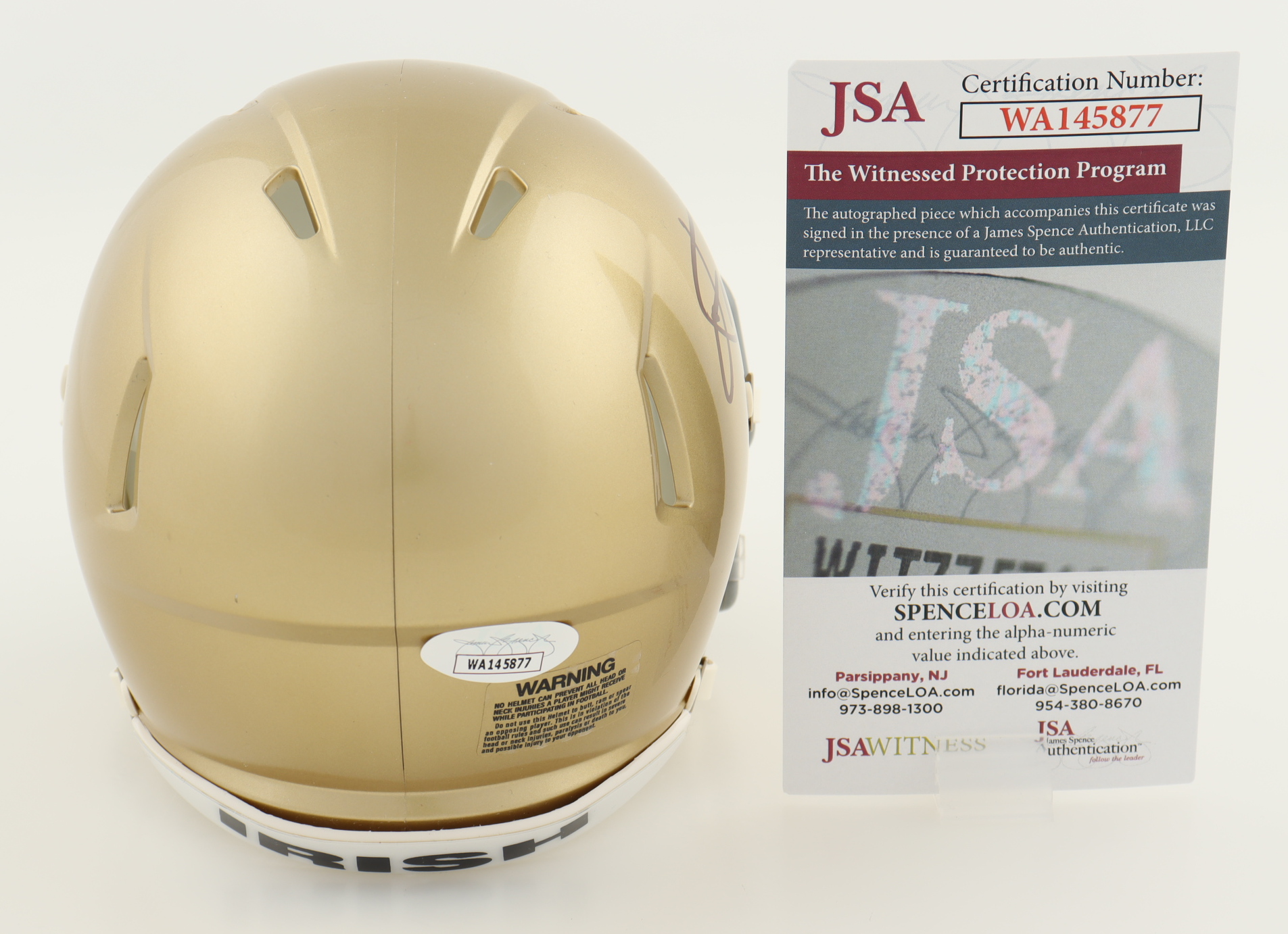 Isaiah Foskey Signed Notre Dame Fighting Irish Speed Mini Helmet (JSA) at PristineAuction.com Isaiah Foskey Signed Notre Dame Fighting Irish Speed Mini Helmet (JSA) at PristineAuction.com