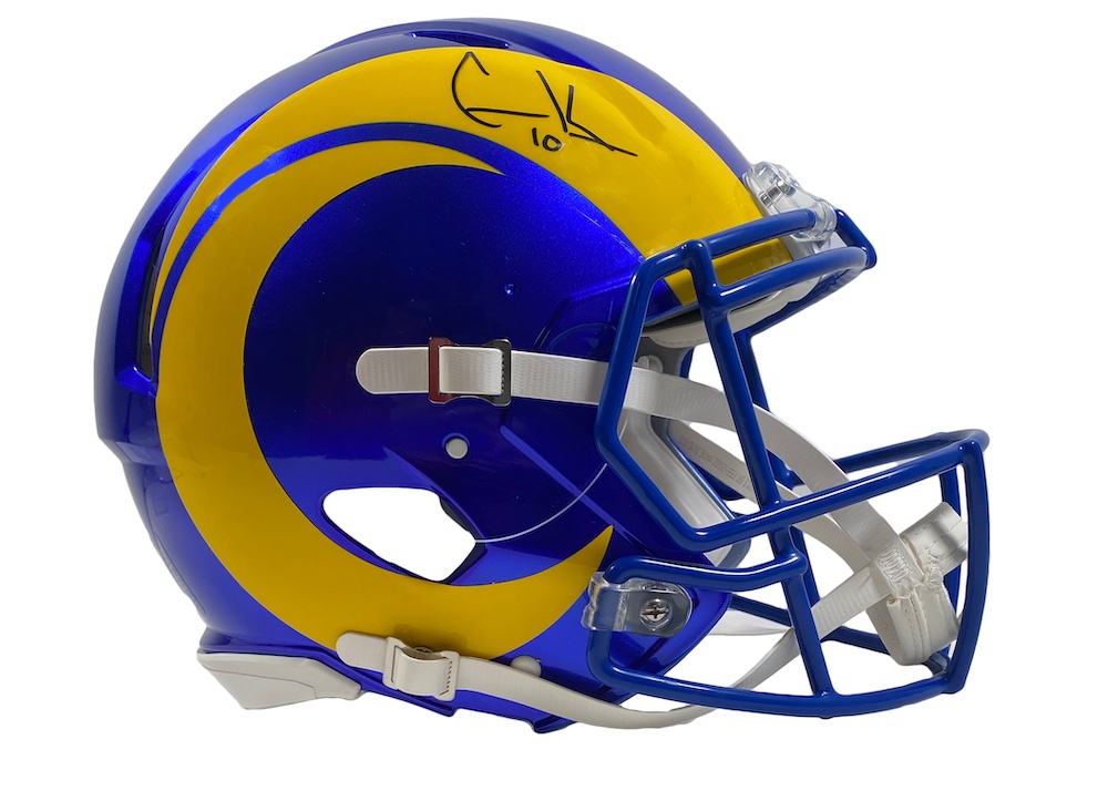 Cooper Kupp Signed Rams Super Bowl LVI Logo Full-Size Authentic On-Field Speed Helmet (Fanatics) at PristineAuction.com Cooper Kupp Signed Rams Super Bowl LVI Logo Full-Size Authentic On-Field Speed Helmet (Fanatics) at PristineAuction.com