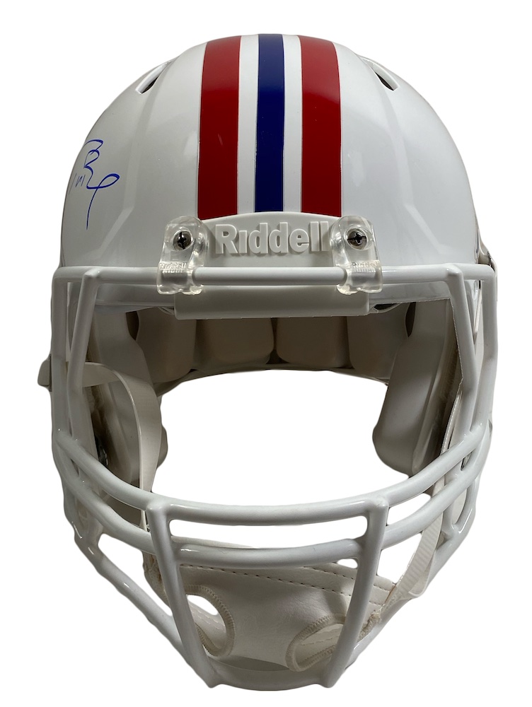 Tom Brady Signed Patriots Full-Size Authentic On-Field Throwback Speed Helmet (TriStar) at PristineAuction.com Tom Brady Signed Patriots Full-Size Authentic On-Field Throwback Speed Helmet (TriStar) at PristineAuction.com