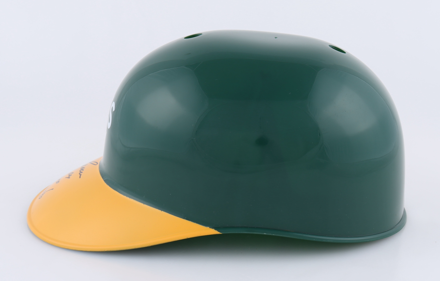 Jose Canseco Signed Athletics Full-Size Batting Helmet Inscribed "86 AL ROY," "88 AL MVP," & "40/40" (Beckett) at PristineAuction.com Jose Canseco Signed Athletics Full-Size Batting Helmet Inscribed "86 AL ROY," "88 AL MVP," & "40/40" (Beckett) at PristineAuction.com