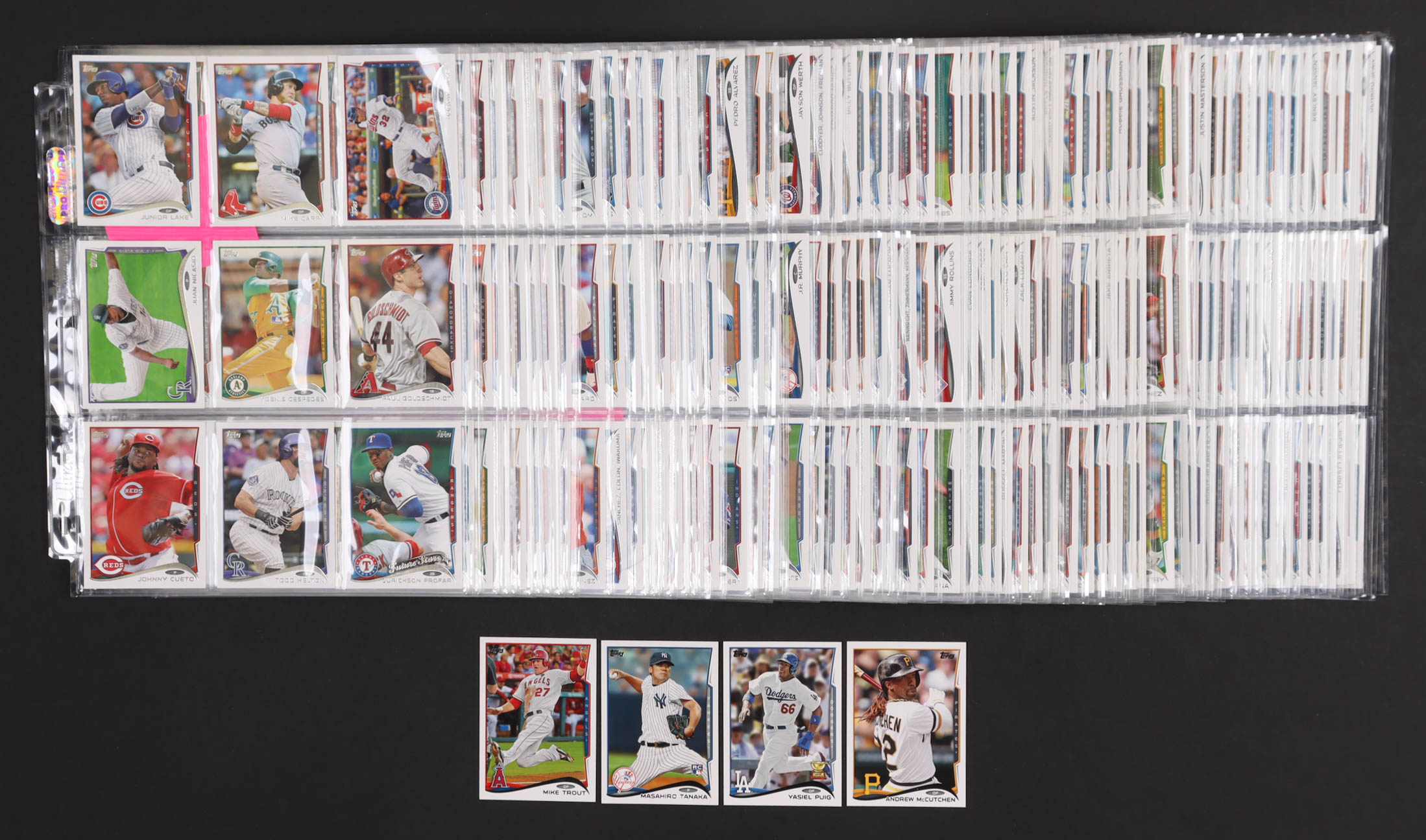 2014 Topps Baseball Complete Set of (661) Cards with Mike Trout #1A, Masahiro Tanaka #661A, Andrew McCutchen #150A, Yasiel Puig #331A at PristineAuction.com 2014 Topps Baseball Complete Set of (661) Cards with Mike Trout #1A, Masahiro Tanaka #661A, Andrew McCutchen #150A, Yasiel Puig #331A at PristineAuction.com
