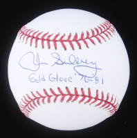 Jim Sundberg Signed OML Baseball Inscribed "Gold Glove '76-'81" (JSA) at PristineAuction.com