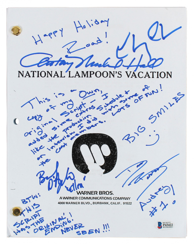 "National Lampoon's Vacation" Movie Script CastSigned by (4) with