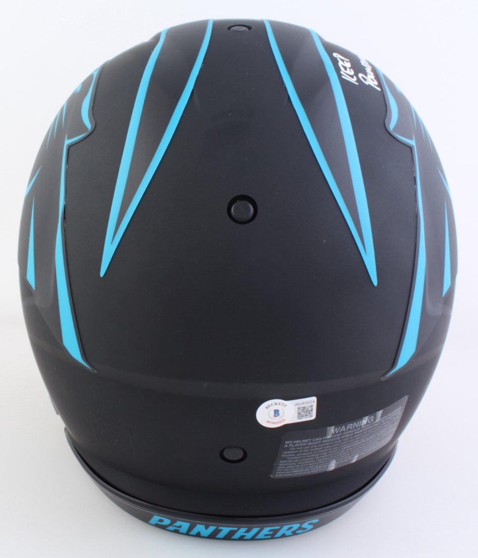 Luke Kuechly Signed Panthers Full-Size Authentic On-Field Eclipse Alternate Speed Helmet Inscribed "Keep Pounding!" (Beckett) at PristineAuction.com Luke Kuechly Signed Panthers Full-Size Authentic On-Field Eclipse Alternate Speed Helmet Inscribed "Keep Pounding!" (Beckett) at PristineAuction.com