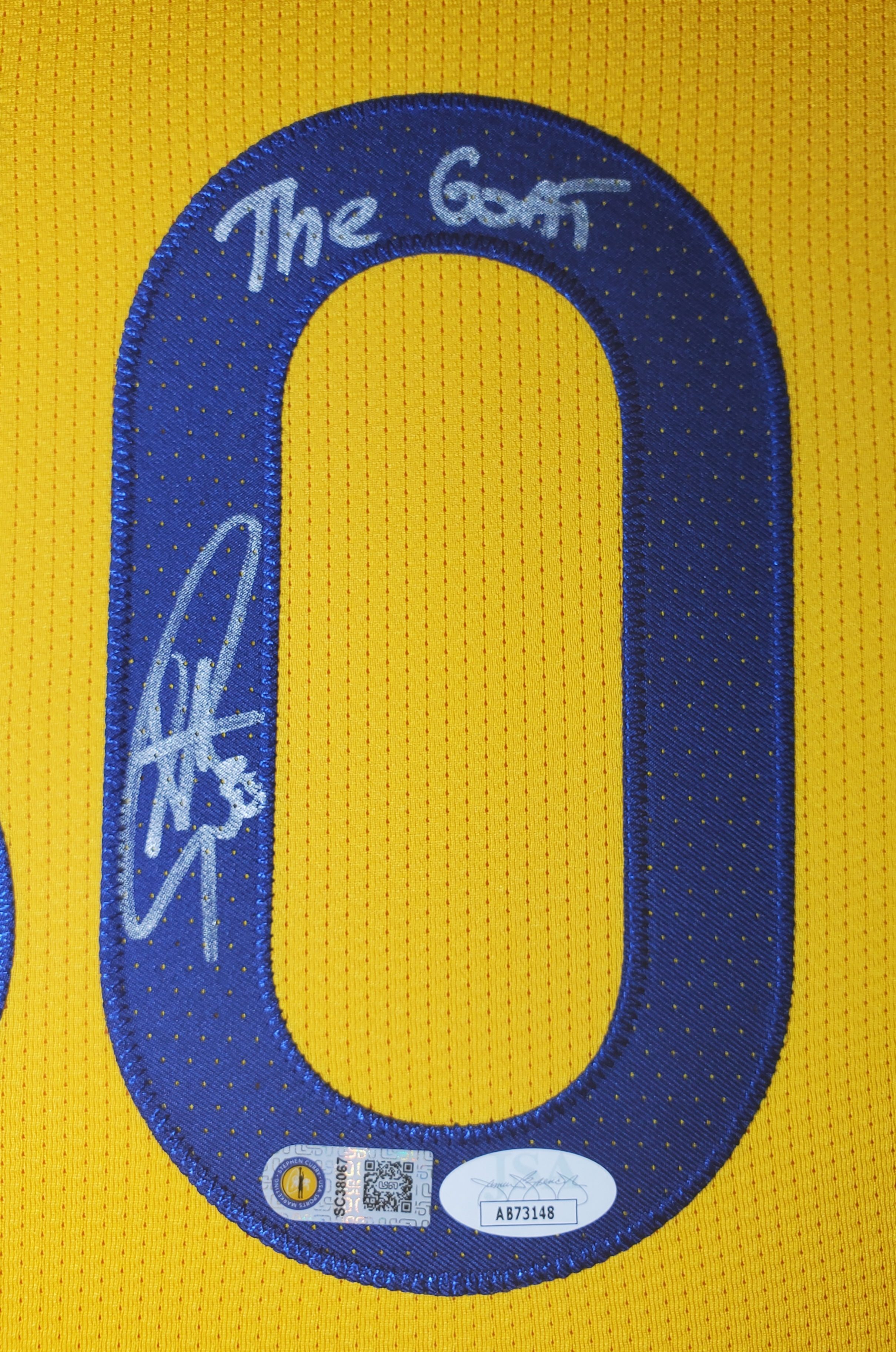 Steph Curry Signed 33x42 Custom Framed LED-Backlit Jersey Display with 2018-19 Select #108 (PSA 10) & 2019-20 Panini Prizm #98 (PSA 10) (JSA & Curry) at PristineAuction.com Steph Curry Signed 33x42 Custom Framed LED-Backlit Jersey Display with 2018-19 Select #108 (PSA 10) & 2019-20 Panini Prizm #98 (PSA 10) (JSA & Curry) at PristineAuction.com