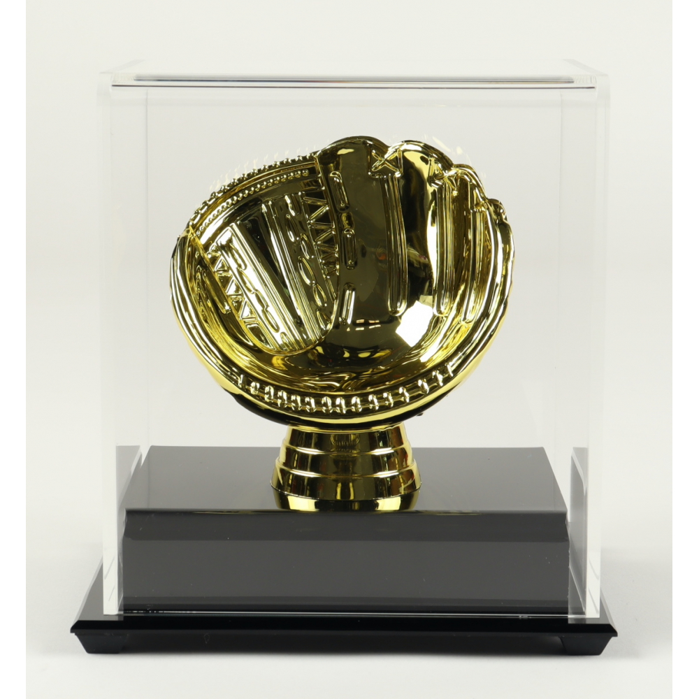Single Gold Glove Baseball Display Case Pristine Auction