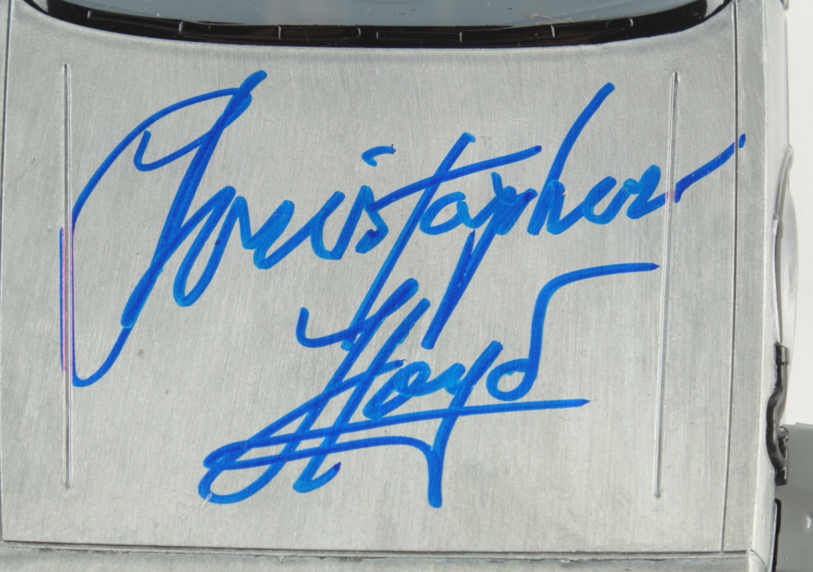 Christopher Lloyd Signed "Back to the Future" DeLorean Time Machine 1:24 Scale Die-Cast Car (Schwartz) at PristineAuction.com Christopher Lloyd Signed "Back to the Future" DeLorean Time Machine 1:24 Scale Die-Cast Car (Schwartz) at PristineAuction.com