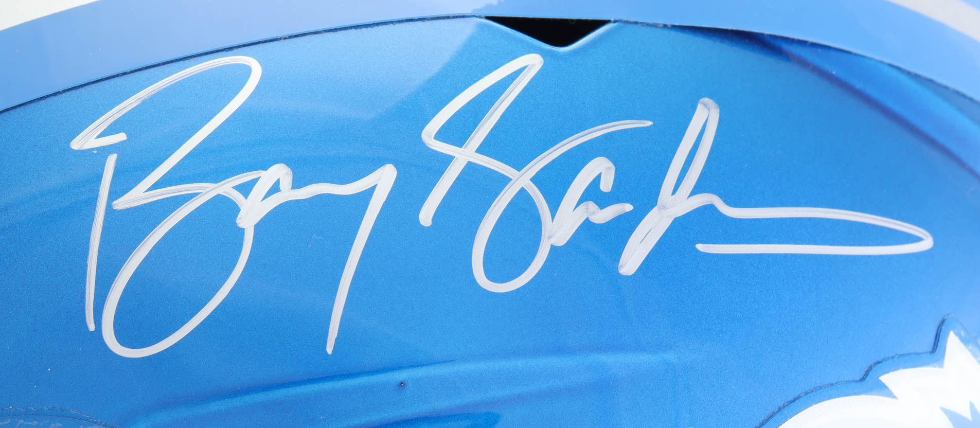 Barry Sanders Signed Lions Full-Size Flash Alternate Speed Helmet (Schwartz) at PristineAuction.com Barry Sanders Signed Lions Full-Size Flash Alternate Speed Helmet (Schwartz) at PristineAuction.com