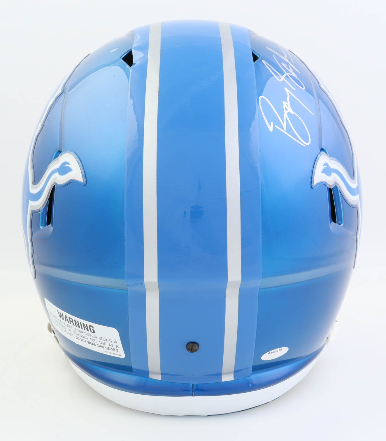 Barry Sanders Signed Lions Full-Size Flash Alternate Speed Helmet (Schwartz) at PristineAuction.com Barry Sanders Signed Lions Full-Size Flash Alternate Speed Helmet (Schwartz) at PristineAuction.com