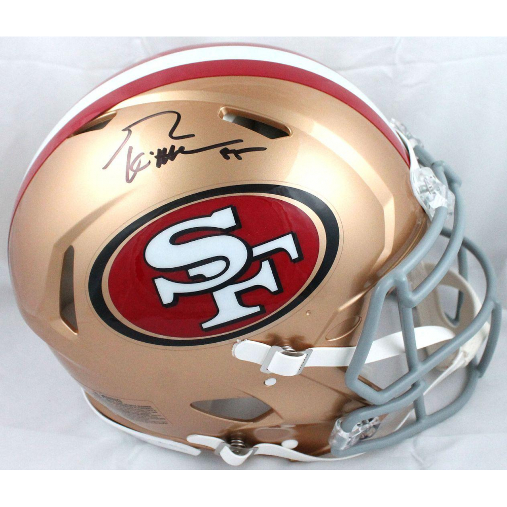 George Kittle Signed 49ers Full-Size Authentic On-Field Speed Helmet ...