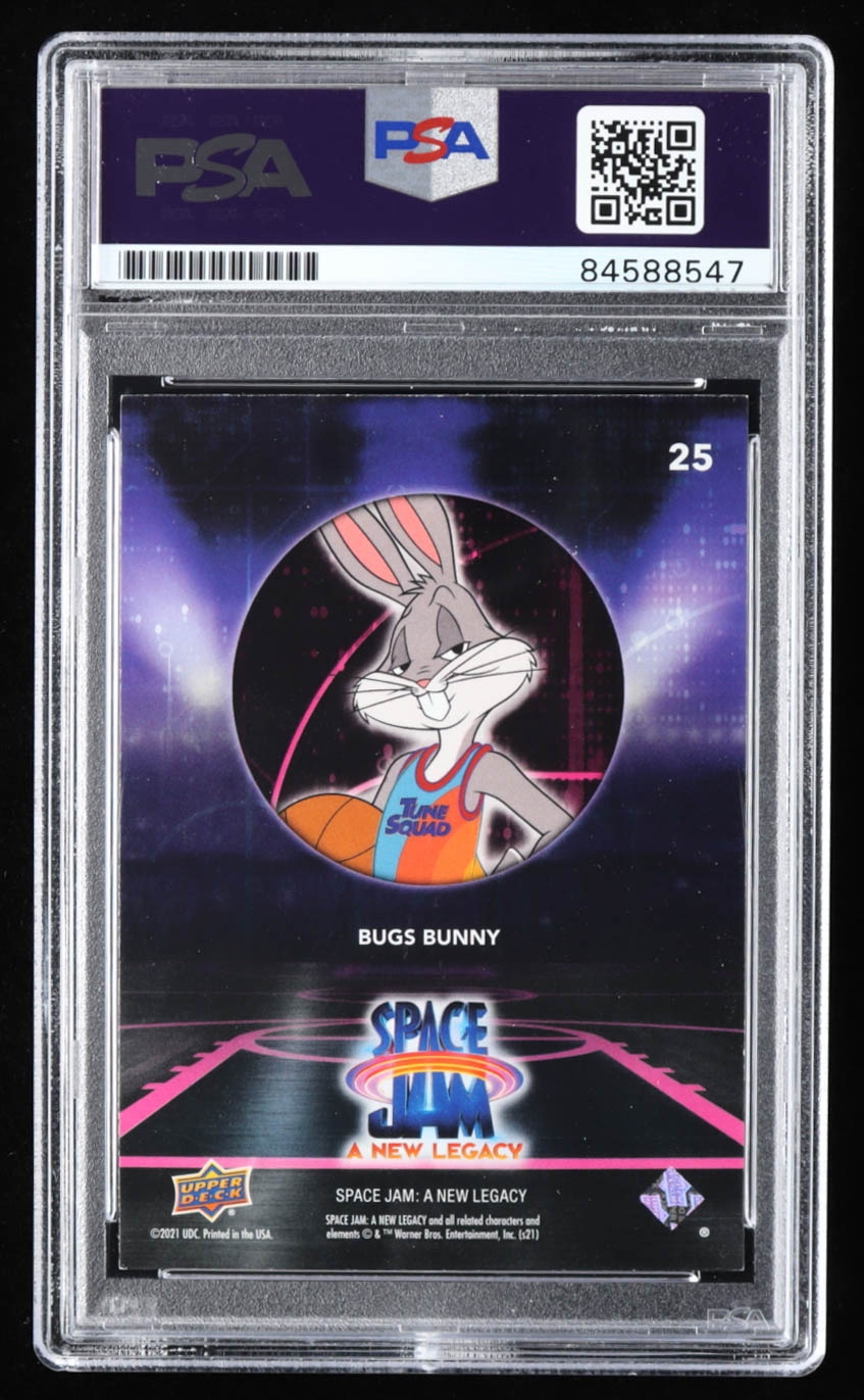 Jeff Bergman Signed 2021 Space Jam A New Legacy Blue #25 Bugs Bunny Inscribed "What's Up Doc?" & "Bugs Bunny" (PSA) at PristineAuction.com Jeff Bergman Signed 2021 Space Jam A New Legacy Blue #25 Bugs Bunny Inscribed "What's Up Doc?" & "Bugs Bunny" (PSA) at PristineAuction.com