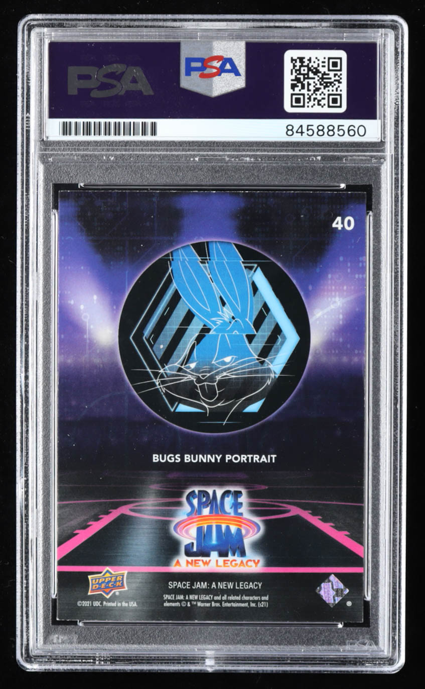 Jeff Bergman Signed 2021 Space Jam A New Legacy #40 Bugs Bunny Portrait Inscribed "What's Up Doc?" & "Bugs Bunny" (PSA) at PristineAuction.com Jeff Bergman Signed 2021 Space Jam A New Legacy #40 Bugs Bunny Portrait Inscribed "What's Up Doc?" & "Bugs Bunny" (PSA) at PristineAuction.com