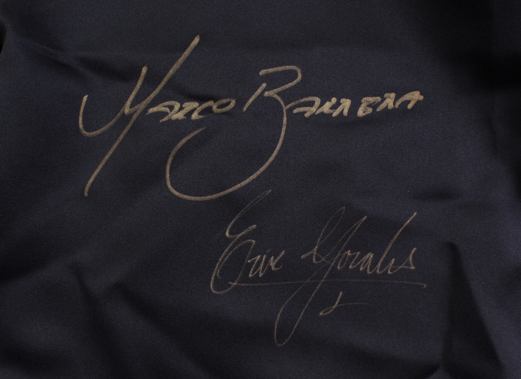 Marco Antonio Barrera & Eric Morales Signed Boxing Trunks (JSA) at PristineAuction.com Marco Antonio Barrera & Eric Morales Signed Boxing Trunks (JSA) at PristineAuction.com